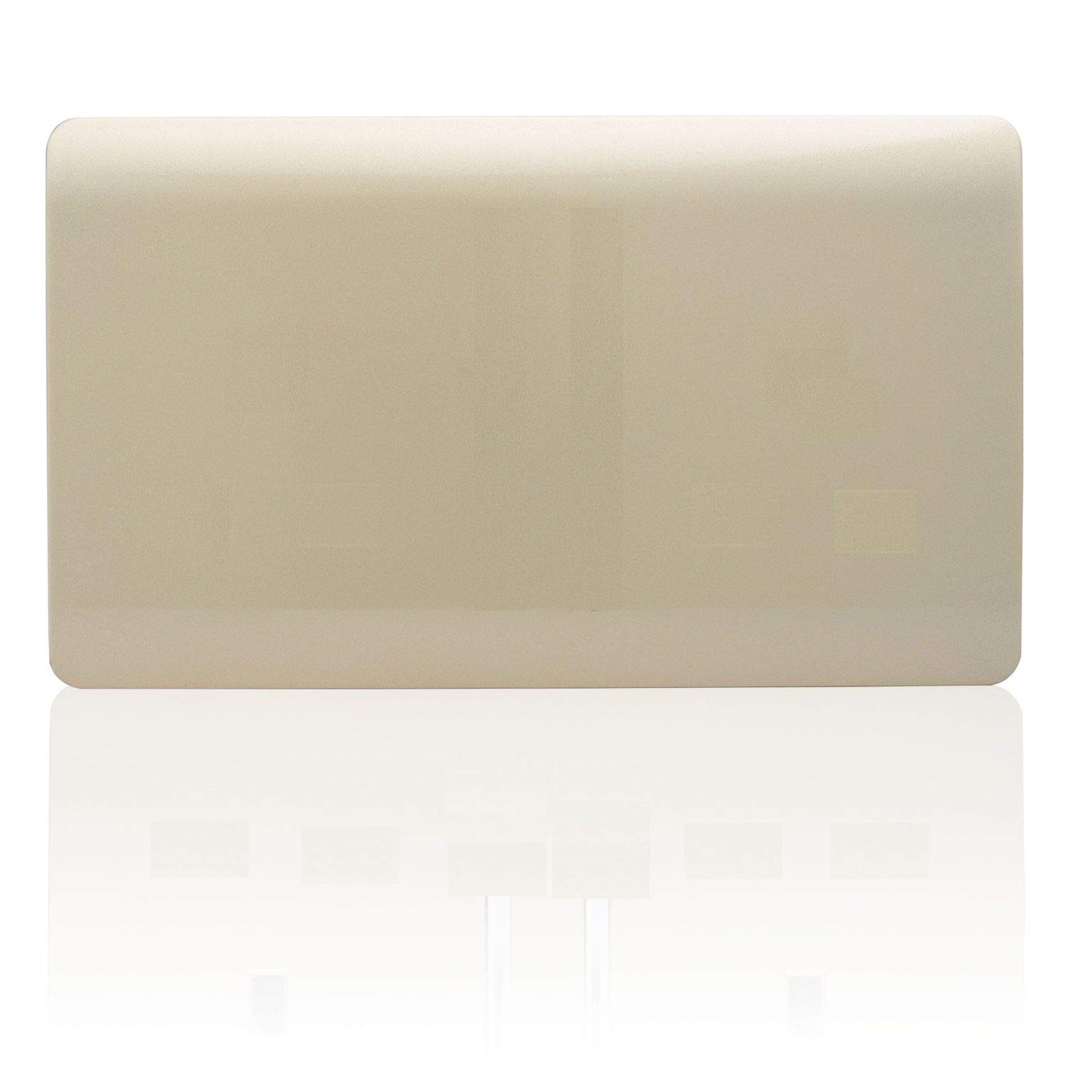 Trendi Switch Champagne Gold Artistic Modern Glossy Screwless Double Blanking Plate (Champagne Gold)