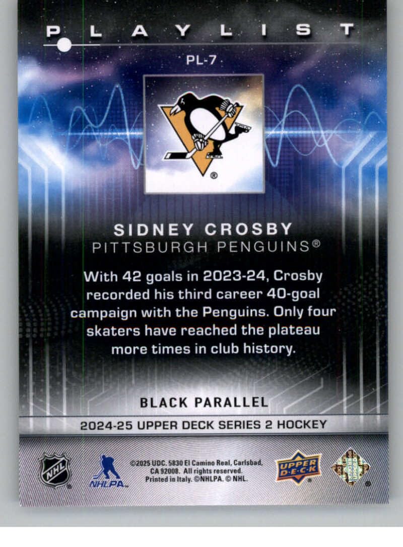 Amazon.com: 2024-25 Upper Deck Series 2 Playlist Black Hockey #PL