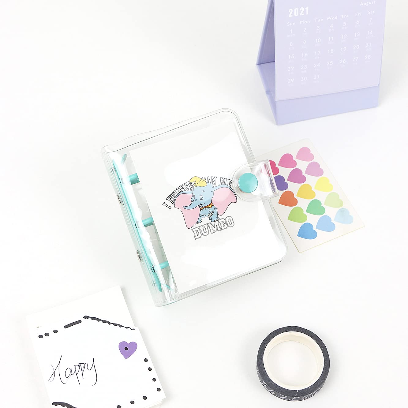 Amazon | ミニクリアPVCバインダーカバー ミントグリーン キャンディ