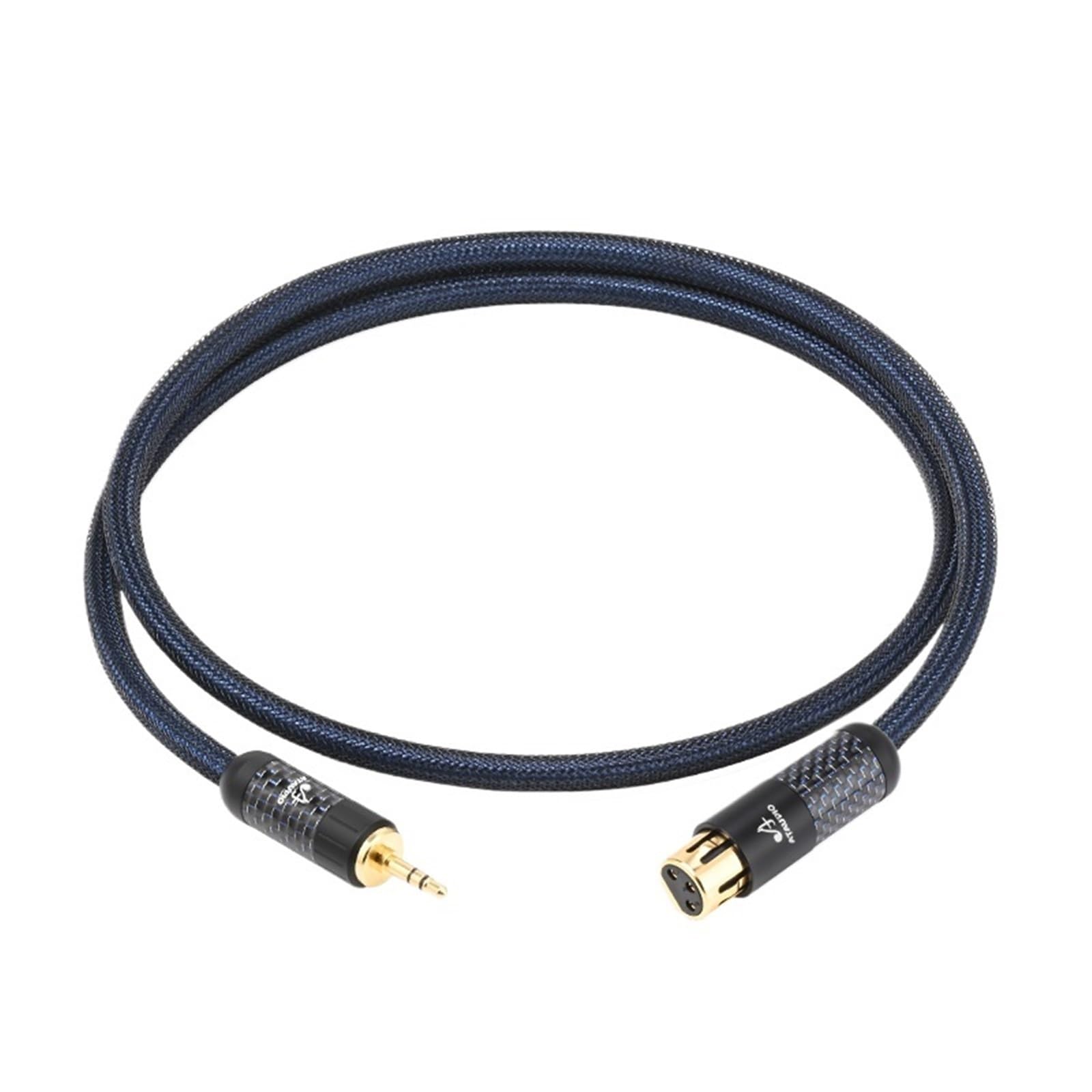 Kabel audio HiFi 3,5 na XLRR męski/żeński stereo jack 3,5 mm do XLRR zrównoważony mikrofon (1,5 m)