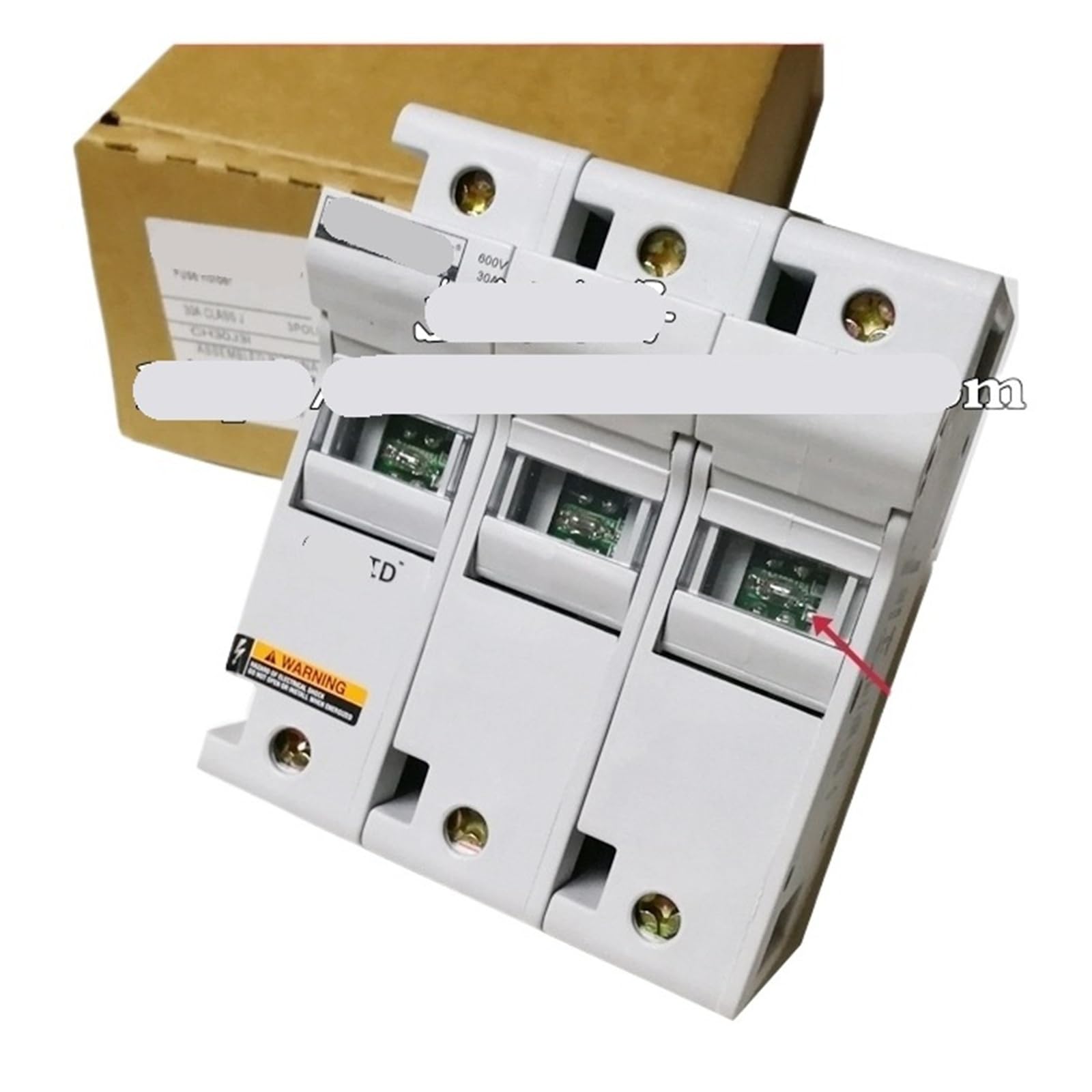 Porte-fusible cartouche CH30J3I triphasé 30A équipé d'un indicateur visuel de fusion de fusible
