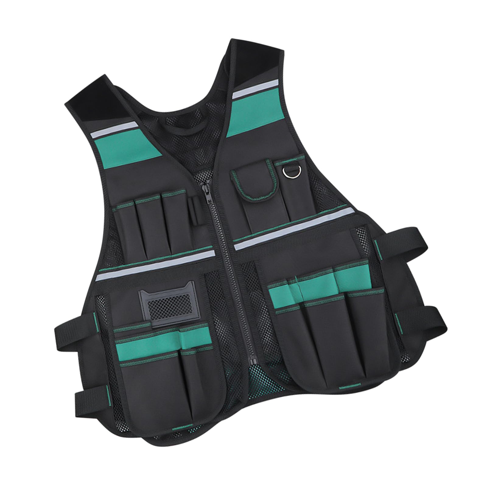 L'outil Charpentier Gilet À Haute Visibilité Réglable Parfait Pour Les Travailleurs Construction Avec 17 Compartiments Robustes