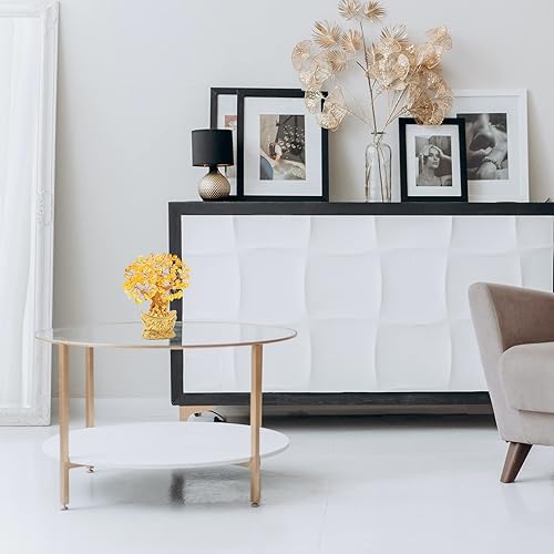 Miniatura 7 de Bwinka Árbol de dinero de Feng Shui para oficina, mesa de hogar, decoración de Feng Shui, árbol de dinero de cristal para riqueza y buena suerte