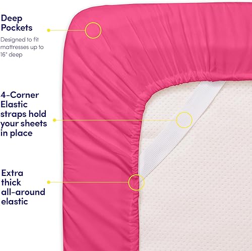 Vista 171 de 1500 Supreme Collection - Juego de sábanas extrasuaves con esquinas tipo bolsillos profundos, ropa de cama hipoalergénica sin arrugas, más de 40