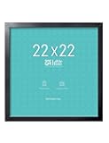 LaVie Home 22x22 Picture Frame, Square Poster Frame with High Definition Plexiglass, Horizontal or Vertical Wall Gallery 22 x 22 Frames Suitable for Photos, Artworks, Posters,Puzzle, Black 1pc