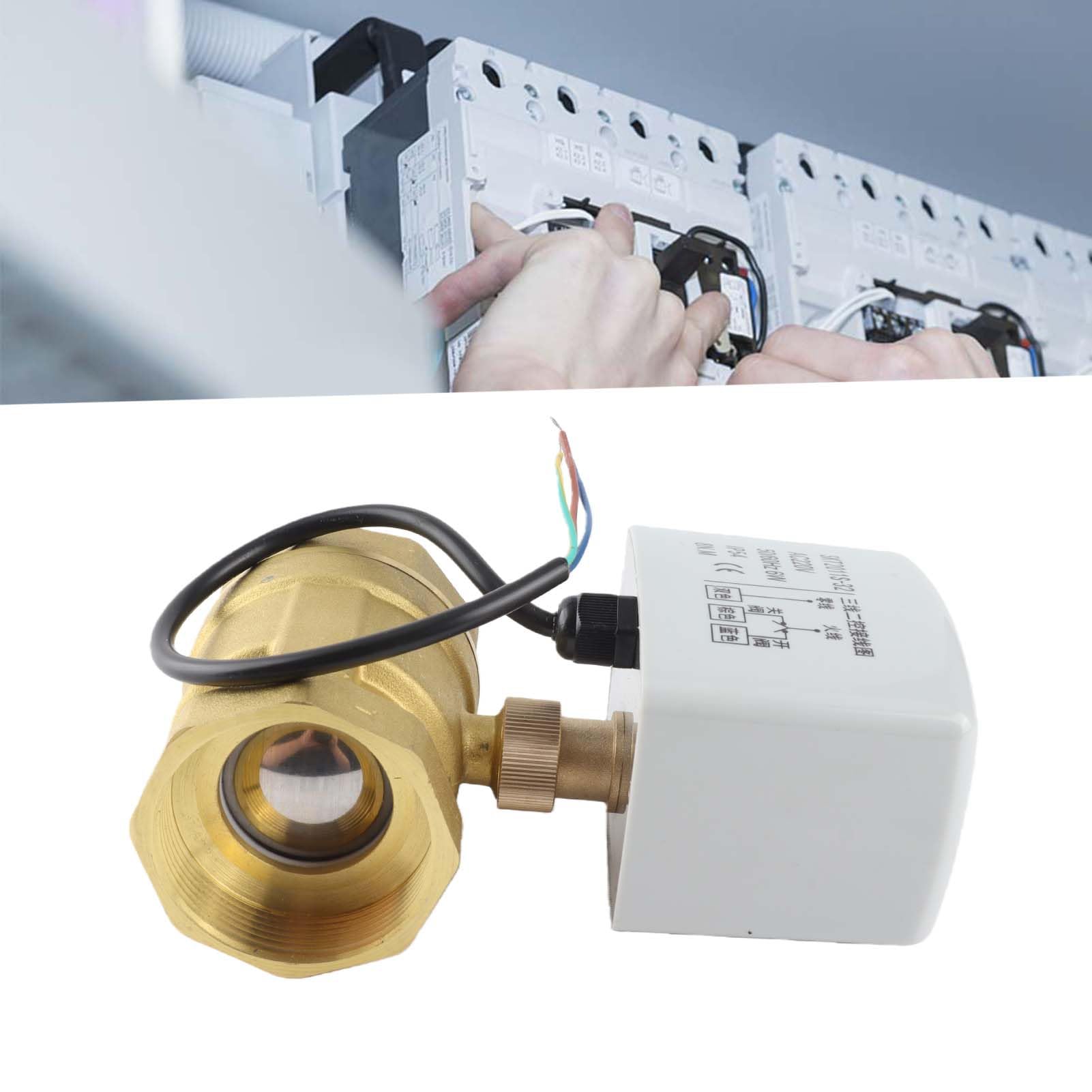 Valvola a Sfera Motorizzata, AC 220V DN50 Valvola a Sfera Motorizzata Elettrica in Ottone a 2 vie 2"a 3 pollici