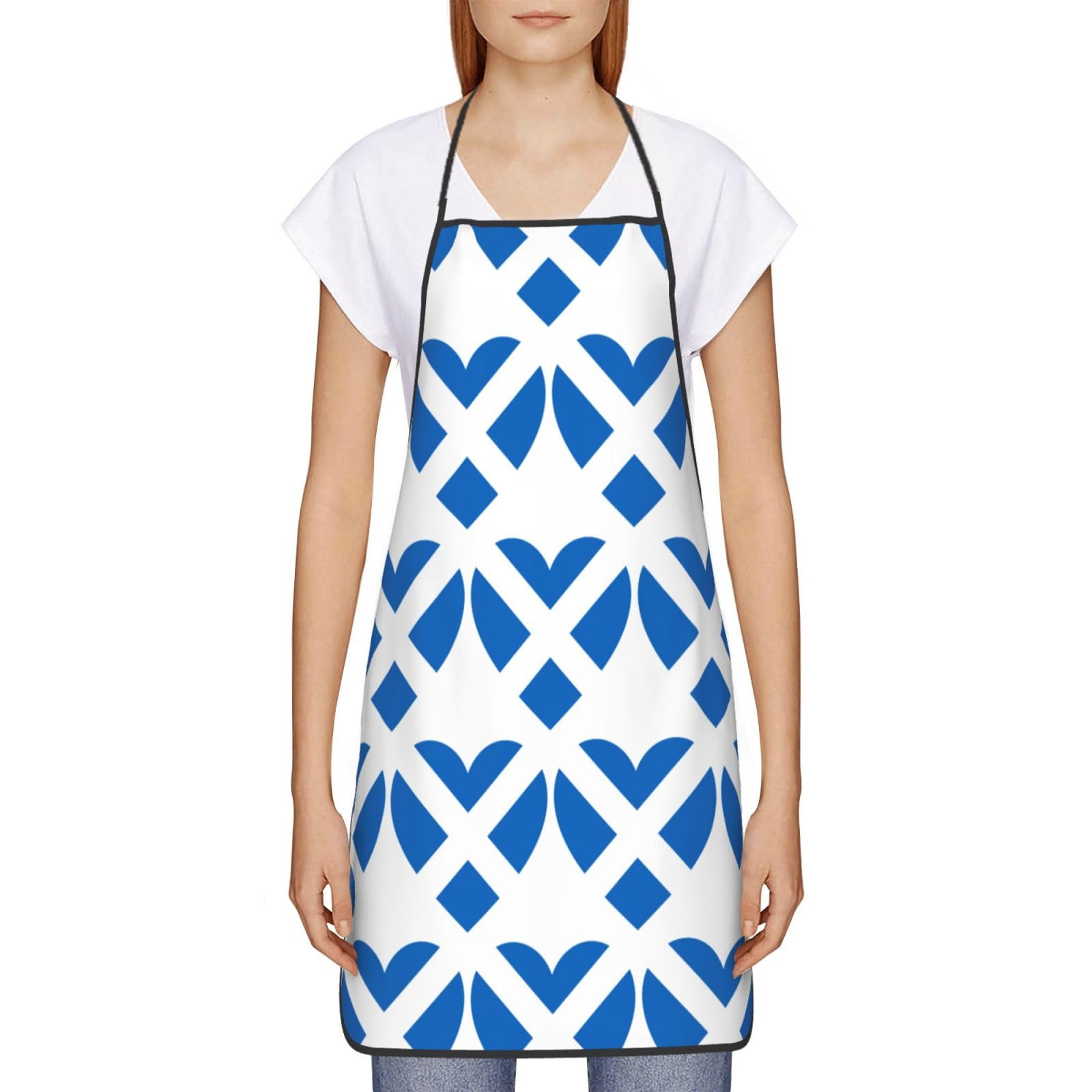 Tablier de cuisine unisexe avec drapeau écossais pour homme et femme
