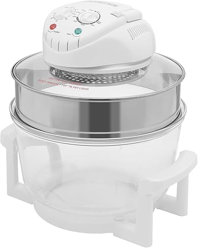 Miniatura 3 de Freidora de aire turbo de 17.96 cuartos de galón, horno de convección sin aceite de 110V-120V 1200W-1400W con anillo de expansión, parrilla