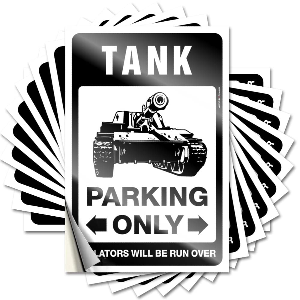 Fun Lettering Sticker - Vintage Racing Soft Area Tank Parking Only(12X18CM)
