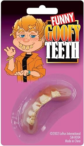 Miniatura 1 de Loftus International Loftus Goofy - Accesorio para disfraz de hombre, talla única, dientes falsos, blanco roto
