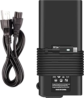 130W Dell Laptop Charger USB C Type C Adapter for Replacement for Dell Precision 5530 2in1 5550 Dell XPS 15 17 9575 9500 Latitude 7410 7310 9410 9510 9575 5420 5520 A130PM170 DA130PM170 Power Cord