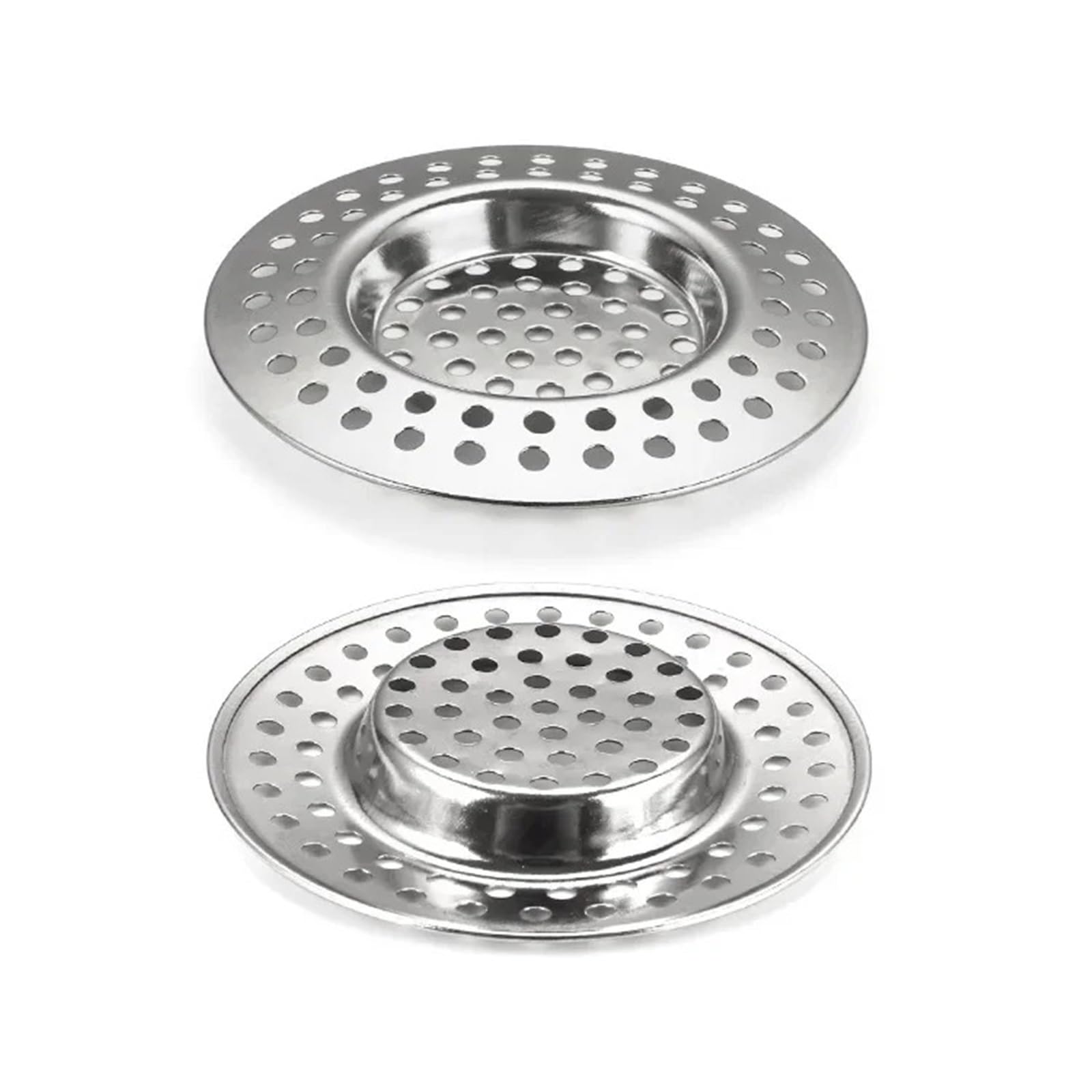 Baynopurin Gr049 Sink Strainer Waste 2Pcs Stainless Steel Sink Mesh Filter