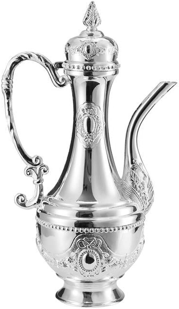 10.5 in. Chanukah Kriegel & Oil Bottle with Cover Silver Plated