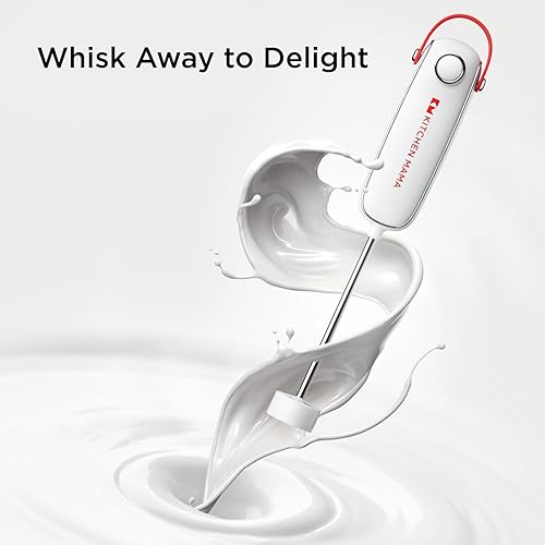 Miniatura 2 de Kitchen Mama Silkwhisk - Espumador eléctrico de leche de mano, mini mezclador de bebidas y máquina de espuma fría, varita espumadora para café,