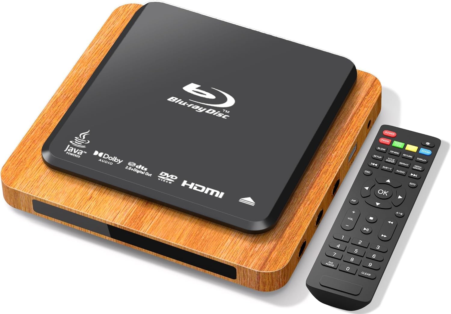 Lecteur Blu-ray 1080p Full HD, région B/2 et lecteur DVD toutes régions, Dolby Audio, HDMI/AV/USB, PAL/NTSC, câble HDMI et AV, lecteur DVD Blu-ray compact pour TV et home cinéma