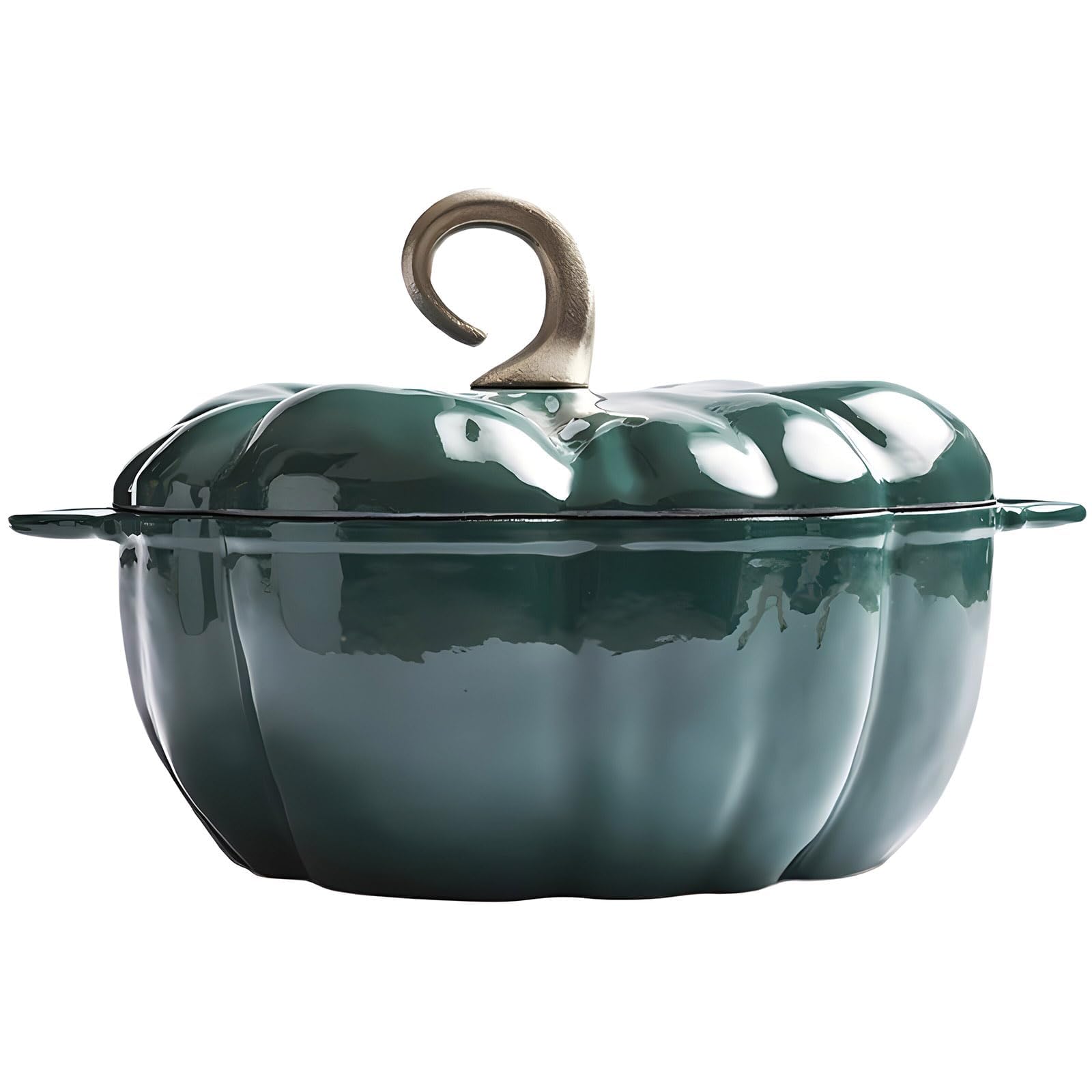 Forno olandese in ghisa, pentola smaltata da 3,7 l, con coperchio, per stufati e zuppe, a forma di zucca, regalo perfetto per Halloween e Ringraziamento