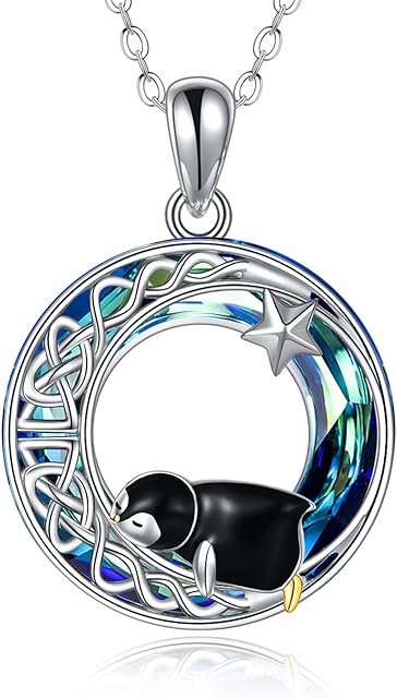 YAFEINI Fox/Frog/Panda/Horse/Pig/Elephant Necklace Sterling Silver Cute Origami Animal Pendant Gifts for Women Jewelry