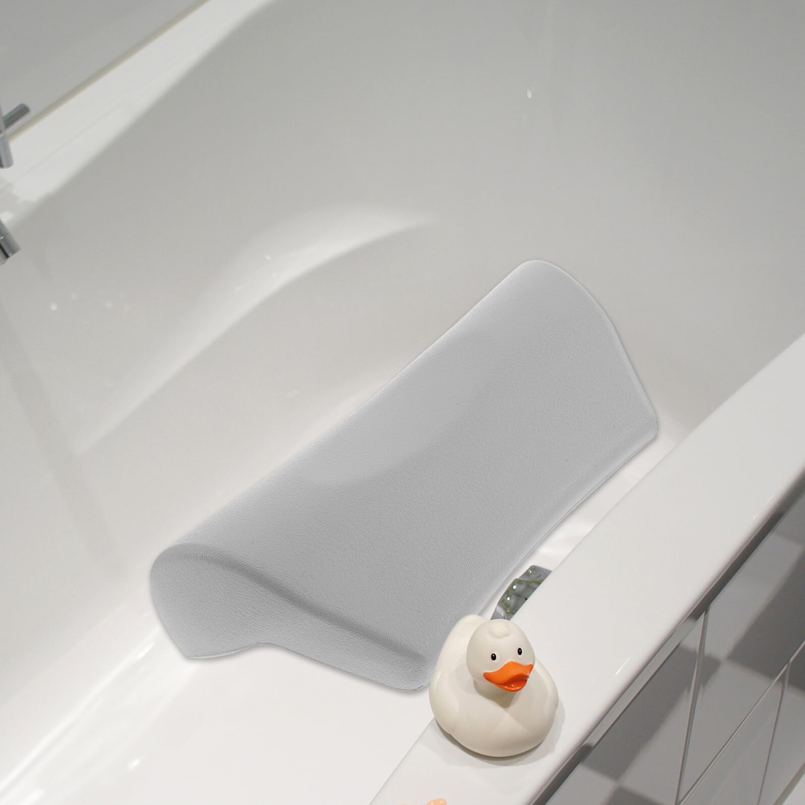 FOMIYES Cuscino Per Vasca Da Bagno Adulti in Pu Poggiatesta Con Ventosa Antiscivolo Supporto Per Collo e Schiena Accessorio Da Bagno Spa Facile Da Pulire