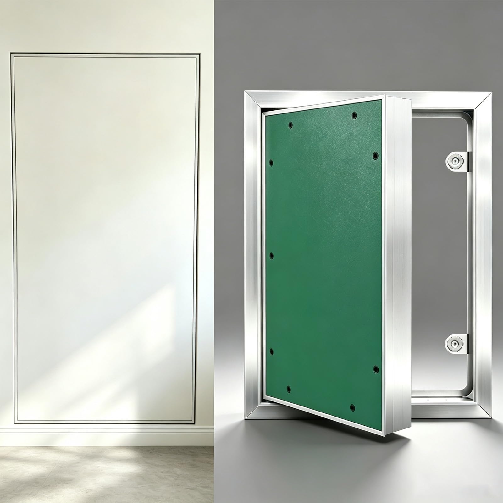 KCIOQLS Aluminum Recessed Access Panel, Invisible Drywall Inspection Door