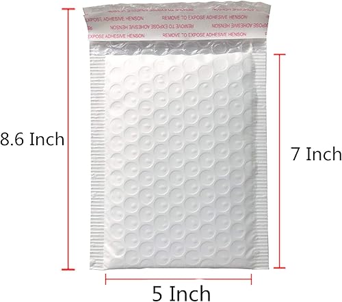 Miniatura 6 de Sobres acolchados con burbujas de polietileno de 3.5 x 5 pulgadas, paquete de 50 unidades