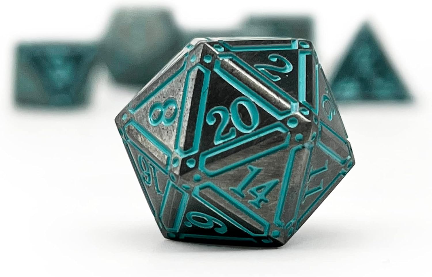 Norse Foundry Ironworks Metal Dice Sets - Ice Queen - Premium 7-Piece Set for D&D and RPG Adventures – Solid Metal Zinc Alloy Construction, Exquisite Design
