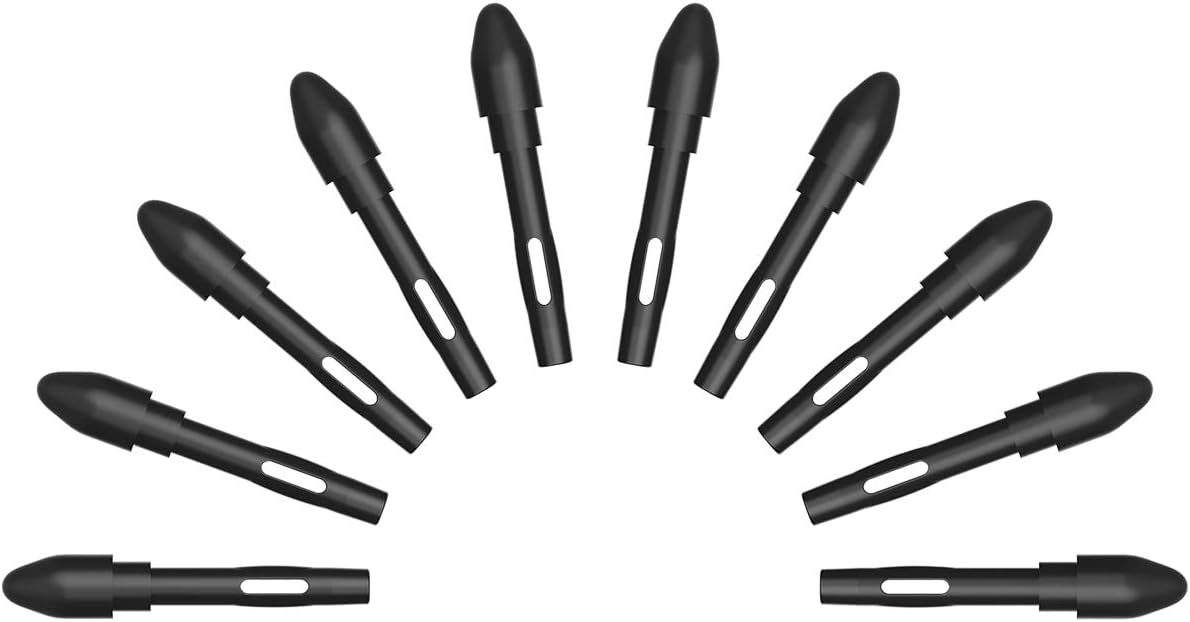 10 Pack Replacement Nibs PN05 for Drawing Tablet PW500 and PW507 Stylus, Suitable for Kamvas Pro 12/13/16/20/22, HS611/Q11K V2, Kamvas 20
