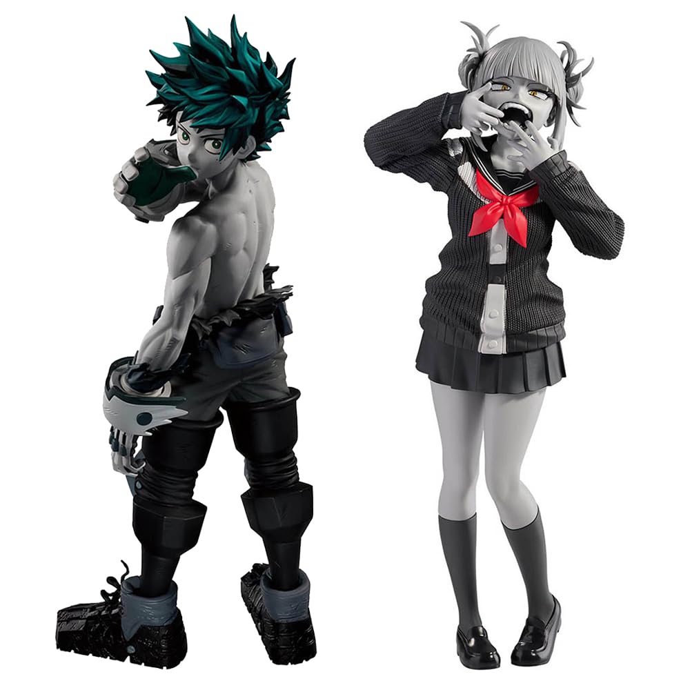 Zhongkaihua 2PCS Toga/Izuku Figures Black Version Special Style, MHA Action Figurine Collectible Statue 23CM, Home Desktop Ornament MHA Merch Gifts