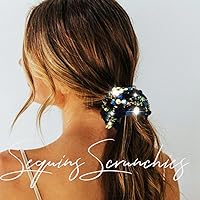 Vista 5 de Gortin Coleteros elásticos negros para el cabello, coleteros grandes, bandas elásticas para el cabello, soportes para cola de caballo para mujer