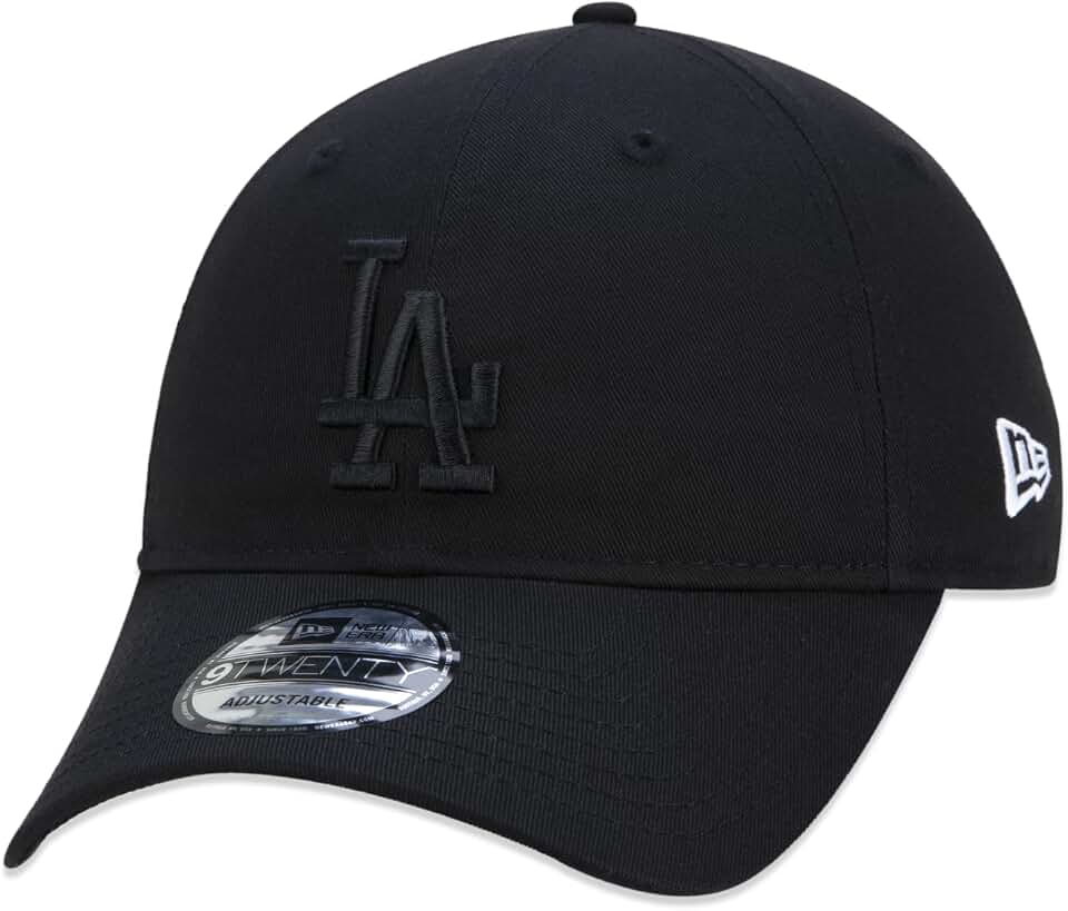 Bone New Era 9TWENTY MLB Los Angeles Dodgers Aba Curva Preto