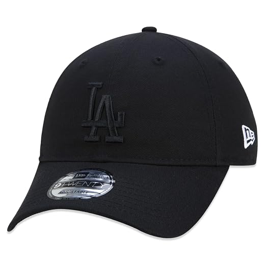 Bone New Era 9TWENTY MLB Los Angeles Dodgers Aba Curva Preto