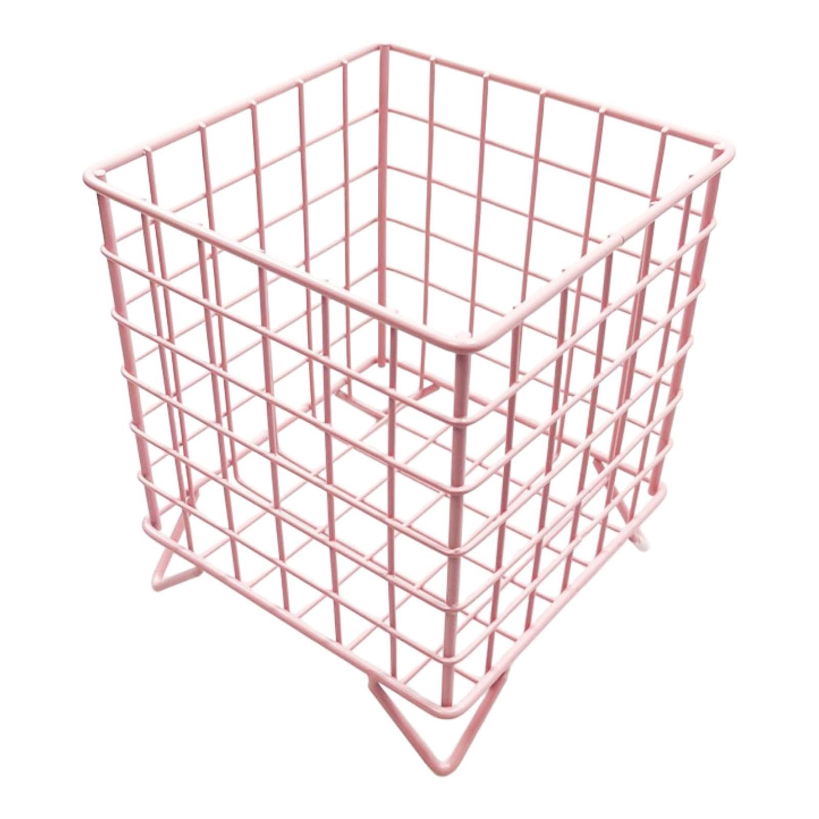BNF® Iron Storage Basket Desk Organizer for Bathroom Office Supplies Vanity Table Pink|Home & Garden |Household Supplies & Cleaning|Home Organization|Storage Boxes 2