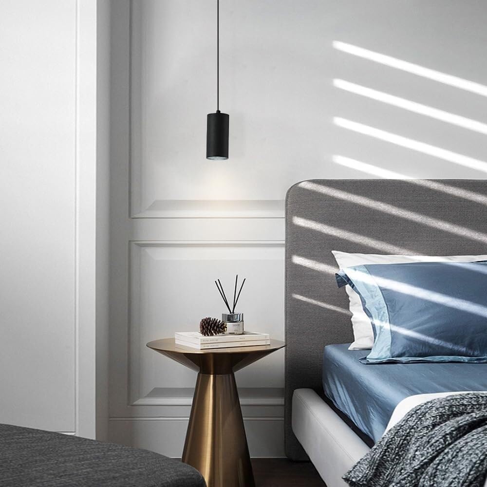 Modern Light Cylinder Metal Hanging Lamp Shade Kitchen Island Lighting Fixture Modern Suspended Lamps Mini for Dining Room Bedroom Cafe Bar