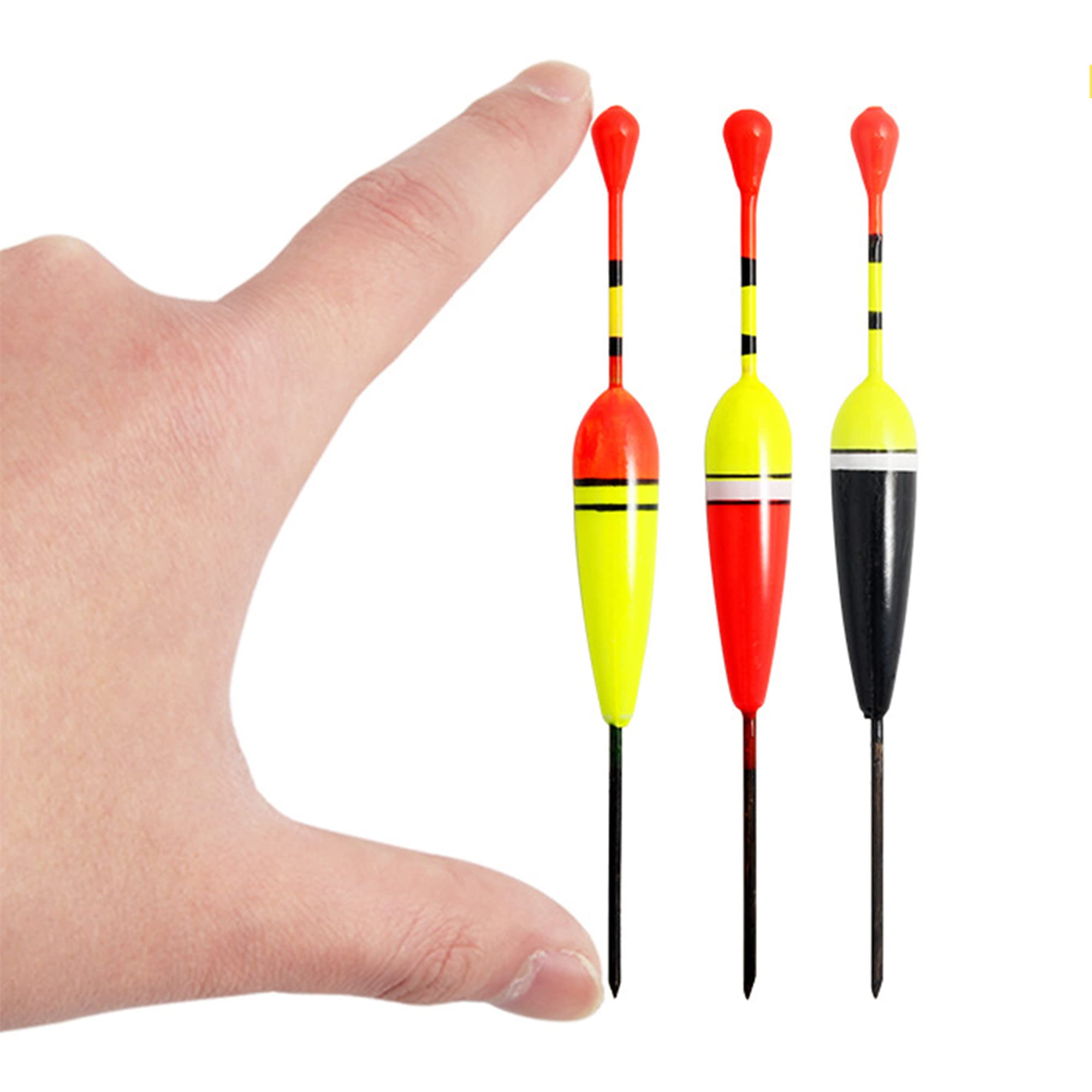 Sporgo Angelposen-Set - 6 Stück 10g Balsaholz-Schwimmer Mit Knicklicht Für Nachtangeln
