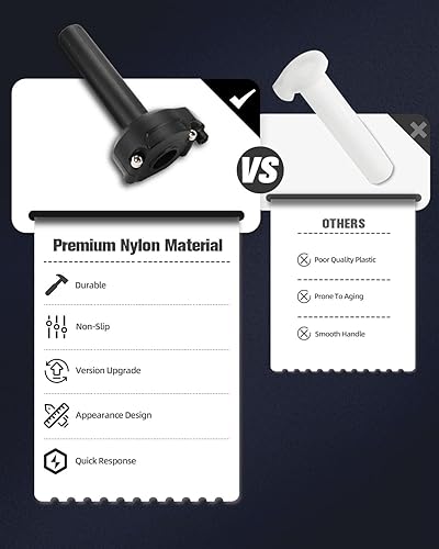 Miniatura 4 de Sur Ron - Conjunto de tubo de acelerador + empuñaduras de acelerador eléctrico de 78 pulgadas y 0.866 in para manillar de motocicleta, compatible