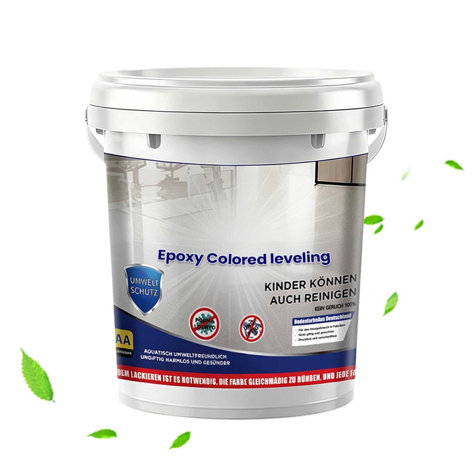 Generico Pintura epoxi para suelos – Autonivelante de alto brillo, pintura epoxi autonivelante, para interiores exteriores ducha, garaje, casa, edificio dormitorio