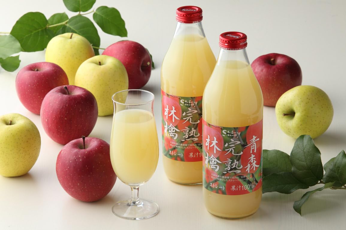 Amazon.co.jp: シャイニー 青森完熟林檎 1000ml×6本 : 食品・飲料・お酒