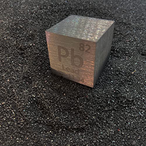 Lead Cube - Metal Element Cubes - Laser Engraved Density Cube Set For A Periodic Table Of Elements Collection - (Lead, 10Mm) #TOP2