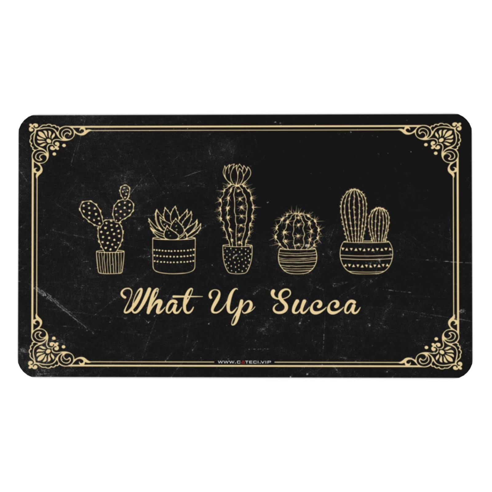 Tapis de souris amusant What Up Succa grand sous-main de bureau travail ordinateur