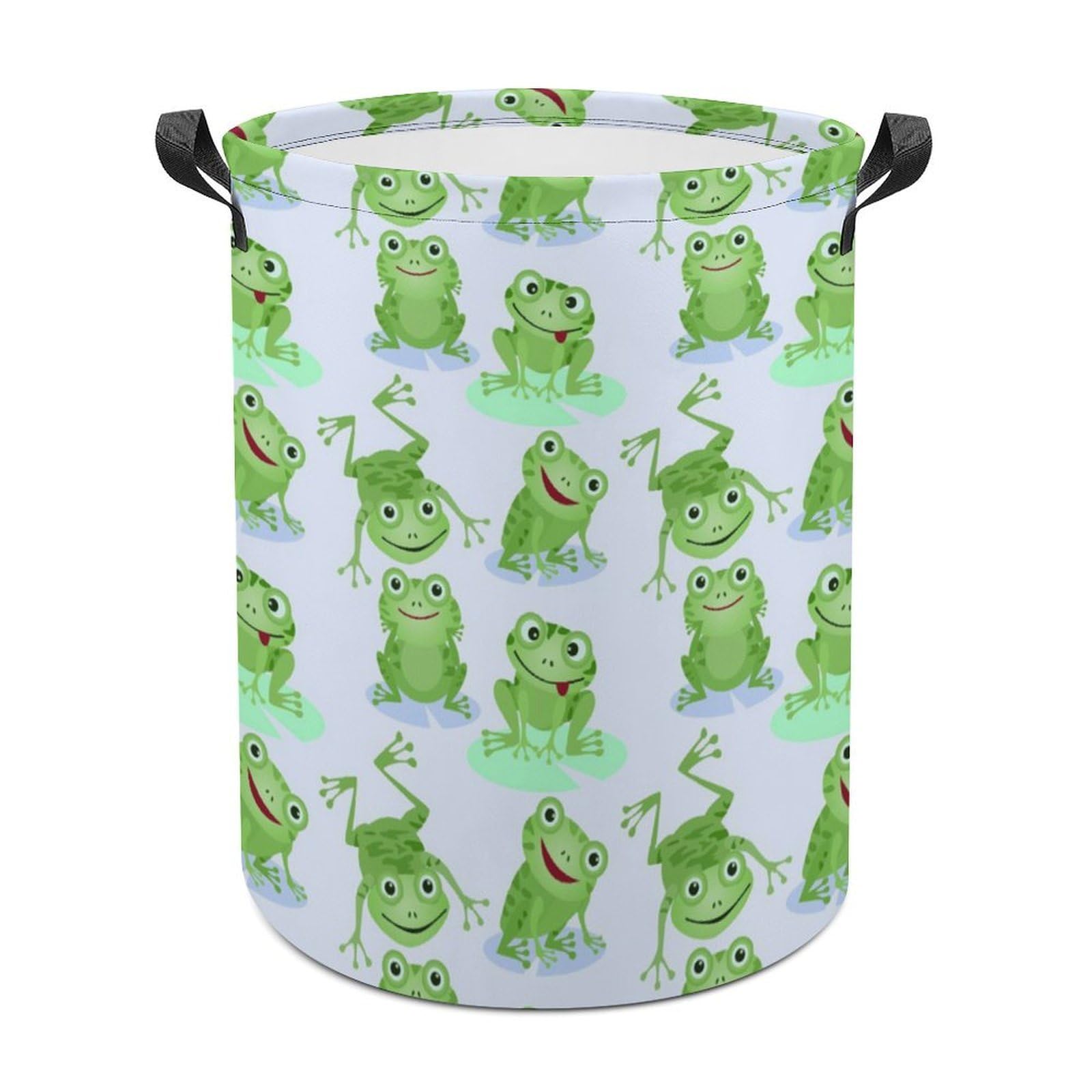 MHYRAC Laundry Hamper, Frogs Pattern Laundry Basket, Washing Basket with Handle