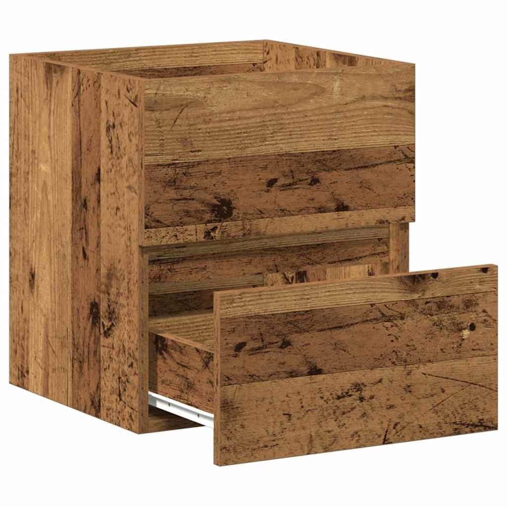 Mobile Lavabo da Bagno Sospeso Legno Antico 41x38,5x45 cm