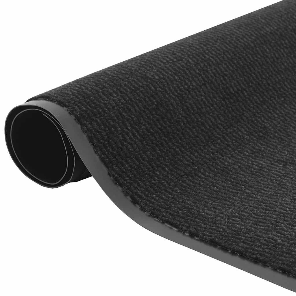 Zerbino nero 90 x 120 cm, robusto zerbino in polipropilene e PVC, antiscivolo, per corridoio, ingresso e terrazza coperta