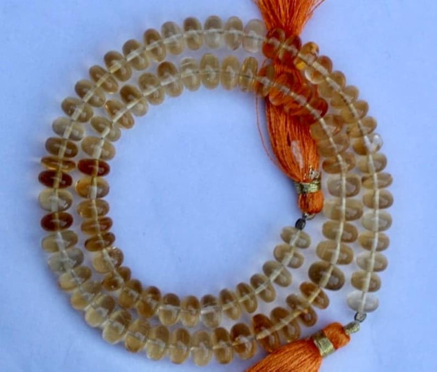 Citrine naturelle à facettes de 7-10mm, perles rondes haut de gamme pour collier