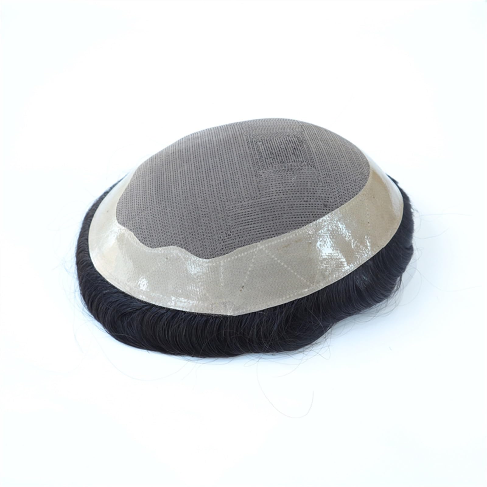 Peruka męska Mono Npu, peruka męska, tupet, delikatna, trwała proteza kapilarna, 15 cm, ręcznie robiona peruka męska, indyjski system zastępczy ludzkich włosów, tupeta dla mężczyzn (#2)