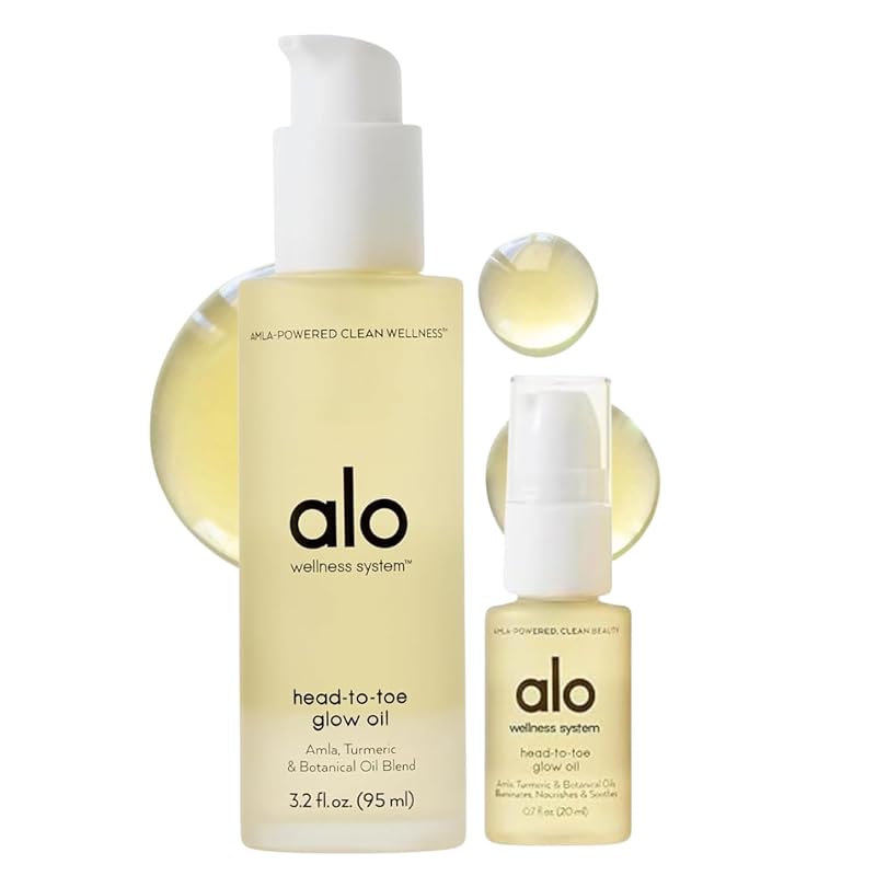 Óleo corporal Alo Head-to-Toe Glow Oil + Mini, cítrico, Pacote com 2