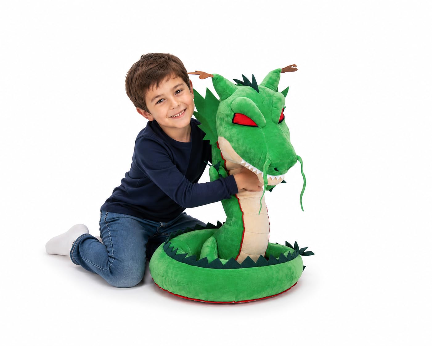 Duże pluszowe zwierzątka XXL – pasuje do Stitch, Sonic, Spider-Man, Ulicy Sezamkowej, Grinch, Minecraft i innych, oryginalna licencja, 70-120 cm (Dragonball Shenlong Dragon 60 cm)