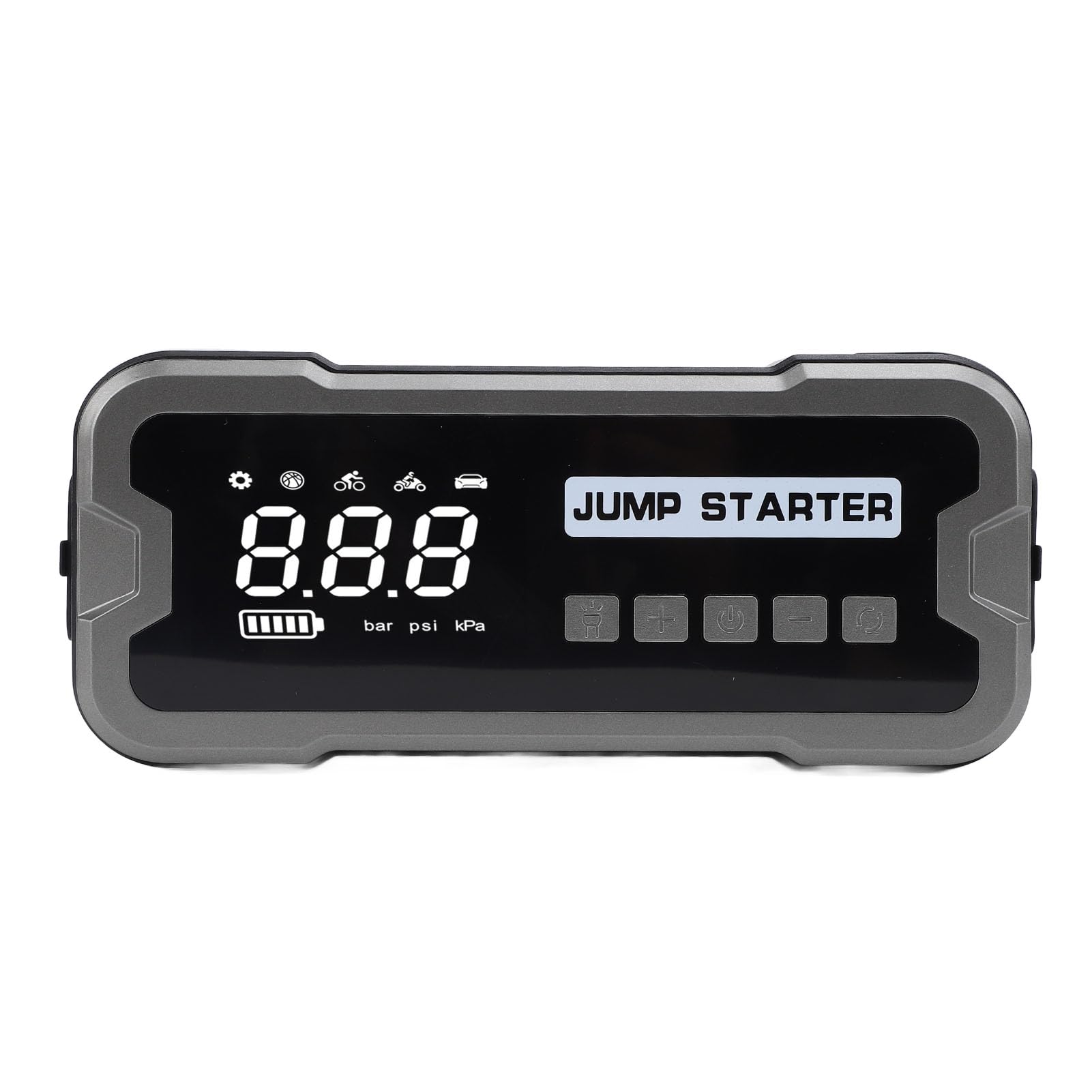 Démarreur de Secours de Voiture 12 V, 10 000 MAh, 4 000 A, Puissance de Pointe, Boîte de Saut de Batterie de Voiture, Gonfleur de Pneu Portable pour éclairage de Secours et Gonfleur de