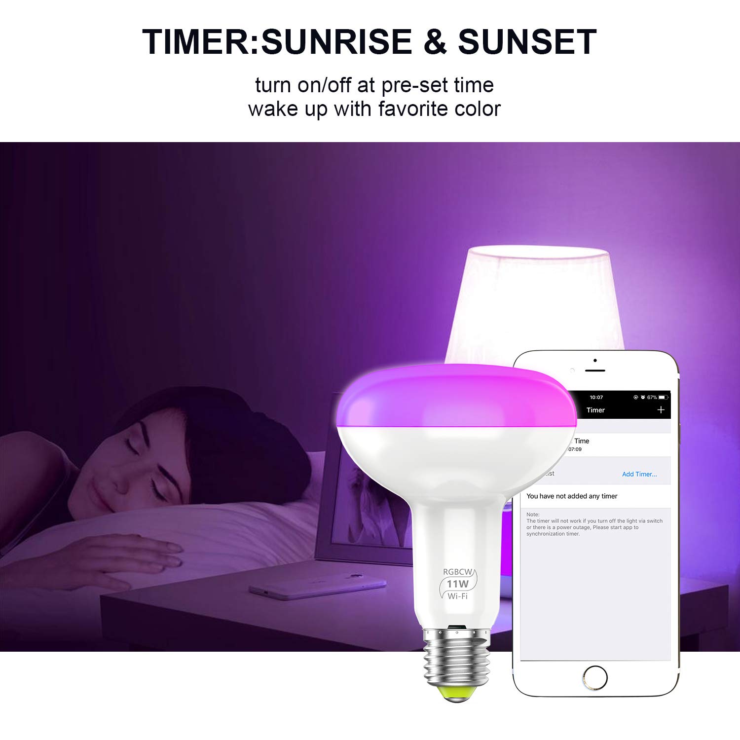 4 pièces Ampoule Connectée LED WiFi Intelligente Dimmable, E27 Smart Ampoule compatible avec Alexa et Google Home, Ampoule RGB Dimmable Colorée, Ampoule d'Ambiance - Blanc chaud blanc froid (11W)