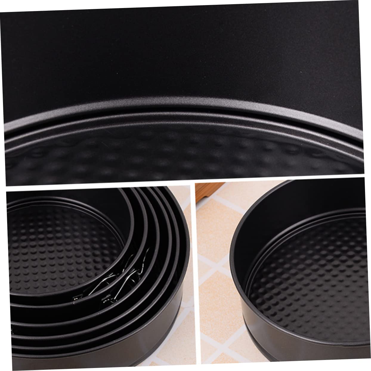 PRETYZOOM Moules à Gâteaux Ronds Antiadhésifs Live Buckle 6 Pièces