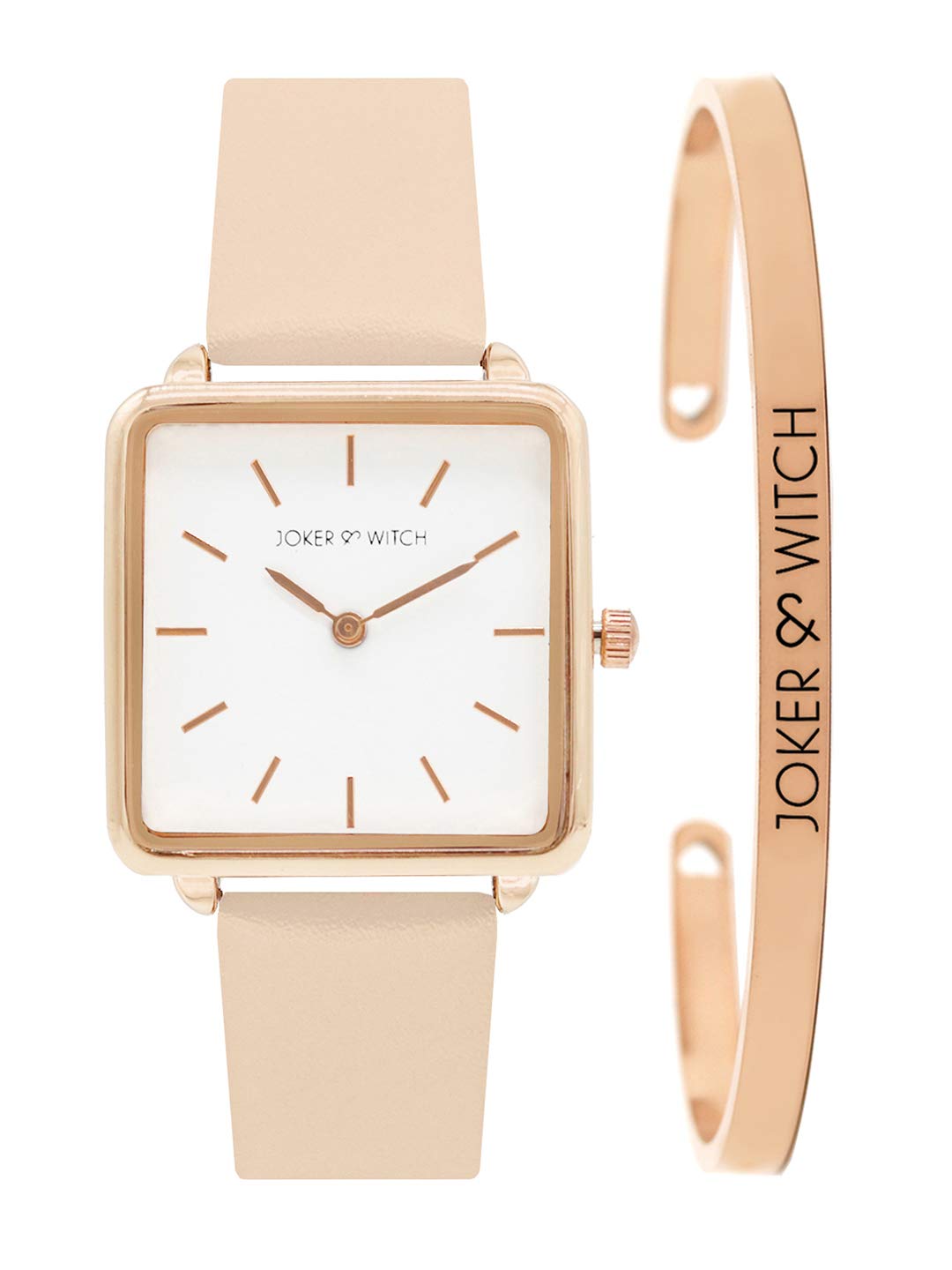 Joker & Witch Leather Pink Crush Analog Watch Bracelet Stack For Women, White Dial, Pink Band (B08TBZRCG5) Amazon Price History, Amazon Price Tracker