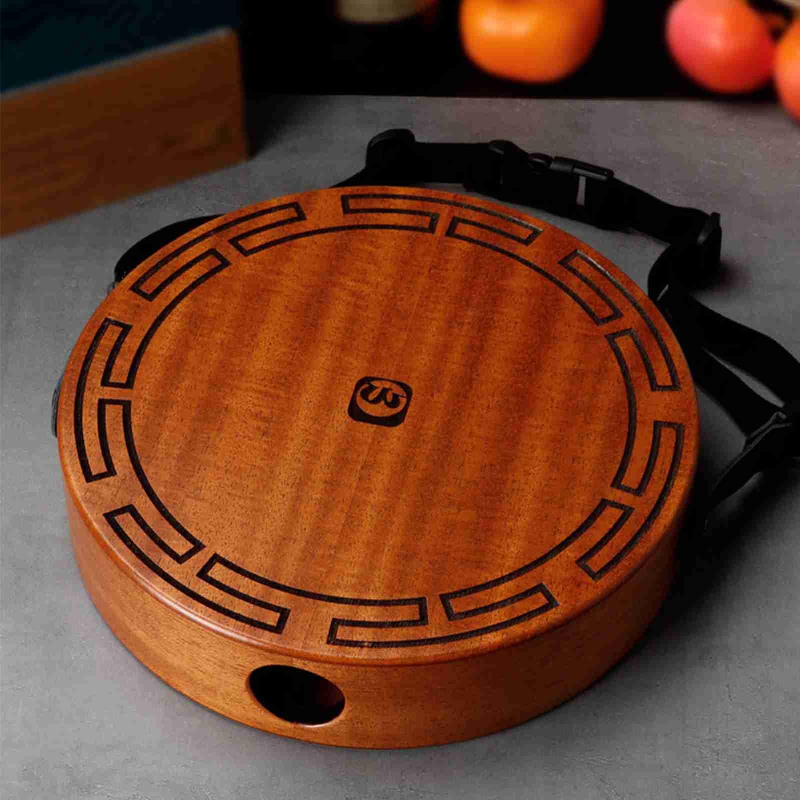 HUIOP Cajon Drum Drum Instrumento de percusión de Tambor de Mano Plano de 2 Tonos con Correa Ajustable y Bolsas de Almacenamiento Tambor Octogonal portátil para Principiantes